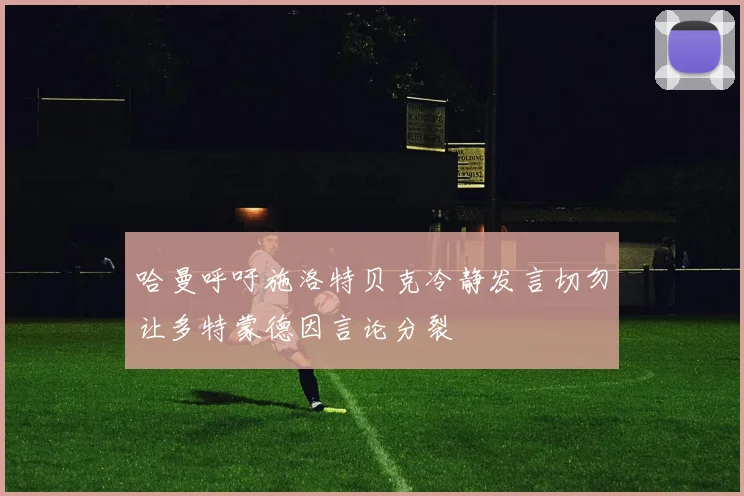 哈曼呼吁施洛特贝克冷静发言切勿让多特蒙德因言论分裂